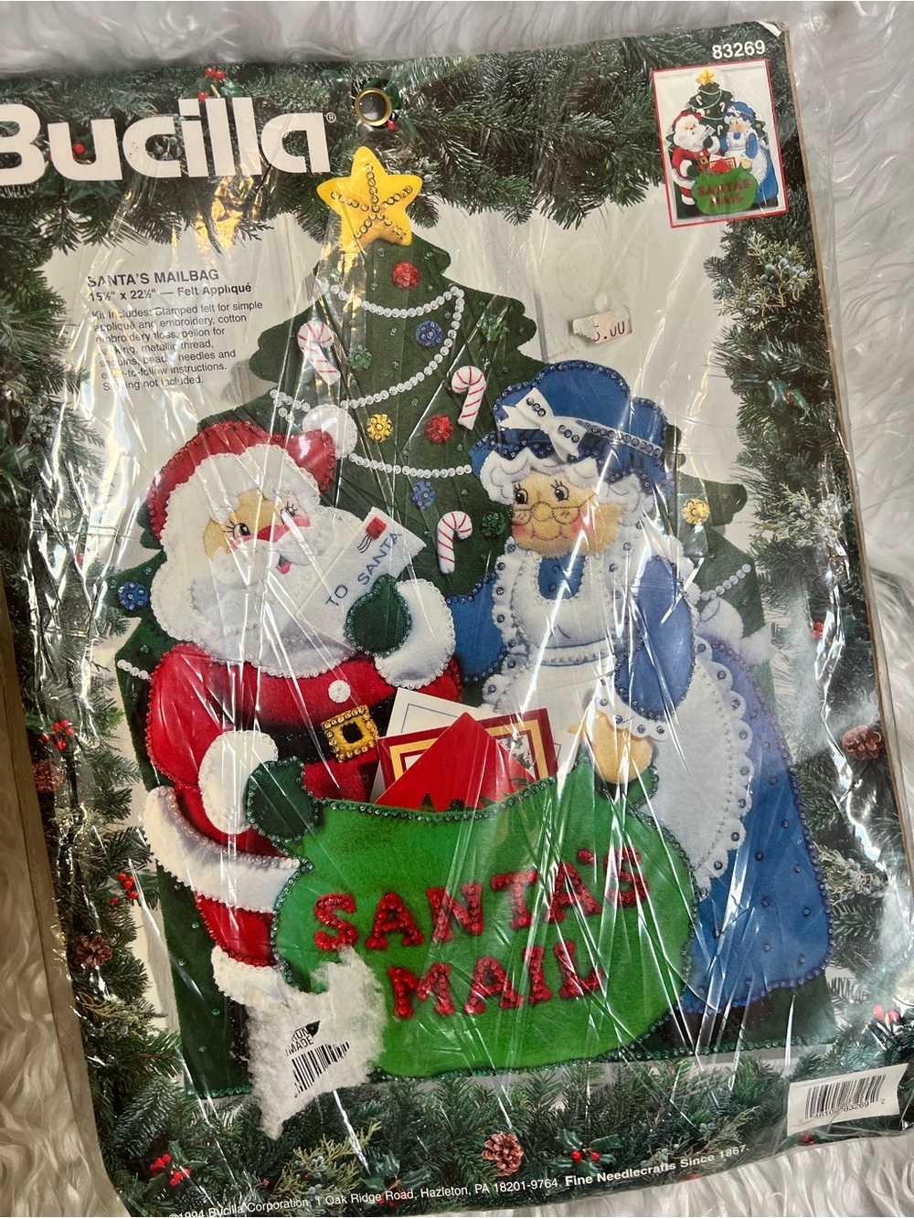 Bucilla felt kit Santa’s Mailbag #83269 new
